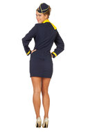 Stewardess kostuum blauw dames