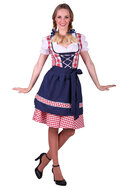 Dirndl jurk Edelweiss rood-wit