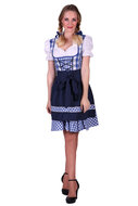 Dirndl jurk Edelweiss blauw-wit