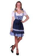 Dirndl jurk Edelweiss blauw-wit