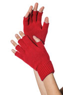 Vingerloze handschoenen rood