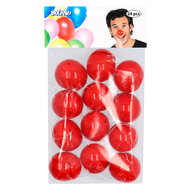 Clownsneus rood plastic 24 stuks