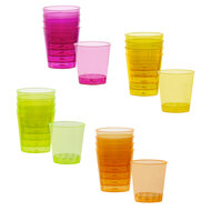 Shotglaasjes 20 stuks neon 