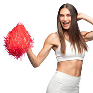 Cheerleader pompom rood