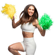 Cheerleader pompom geel