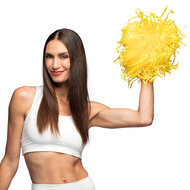 Cheerleader pompom geel