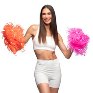 Cheerleader pompom roze