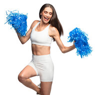Cheerleader pompom blauw