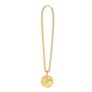 Gouden ketting dollar met diamanten