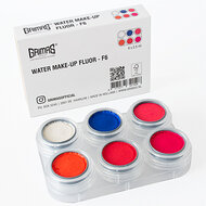 Grimas Palette Water Make-up Fluor F6 kleuren 2,5 ml