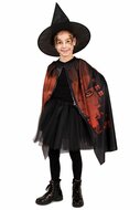 Happy Halloween cape met hoed kinderen