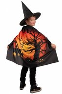 Halloween cape spooky met hoed kinderen