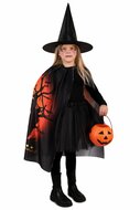 Halloween cape spooky met hoed kinderen