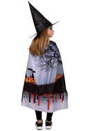 Halloween cape bloody met hoed kinderen