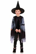 Halloween cape bloody met hoed kinderen