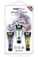 Chunky glitter face &amp; body gel Unicorn Tears 3 stuks