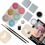 Grimas Palette Water Make-up Pearl set 6 kleuren basis