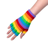 Vingerloze handschoenen regenboog