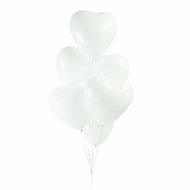 Ballonnen hartjes wit