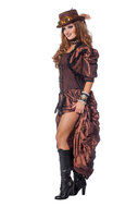 Steampunk Jurk bruin dames