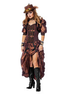 Steampunk Jurk bruin dames