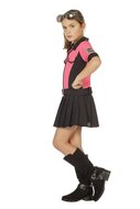 Politie jurk roze-zwart meisje