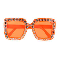 Partybril Bling bling oranje