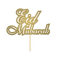 Eid Mubarak Cake Topper goud