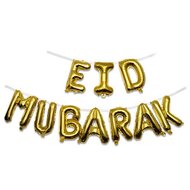 Folieballon Eid Mubarak letterslinger goud
