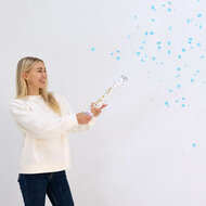 Gender Reveal Confetti Shooter 40 cm blauw