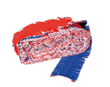 Crepe slinger rood-wit-blauw 24 meter brandvertragend