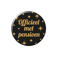 Button Classy Zwart-Goud - Pensioen