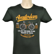 T-shirt charcoal Amsterdam fiets