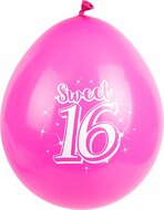 Sweet 16 Ballonnen - 8 stuks