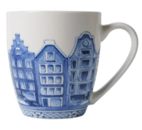 Koffiemok Delfts blauw Grachtenpanden