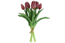 Kunstboeket Tulpen - Kunstbloem Paars - 5 Stuks