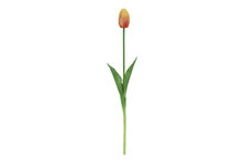 Kunstbloem Tulp - Geel en Bruin - Zijdebloem