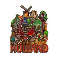 Magneet MDF - Cityvibes Fiets Holland