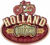 Magneet vintage Holland bikes rood