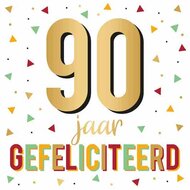 Verjaardagskaart Daisy XL - 90 jaar - met Envelop