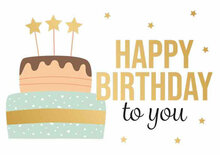 Wenskaart Daisy Happy Birthday To You