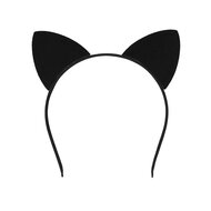 Kattenoren Diadeem - Zwart met Steentjes - Dieren Oortjes