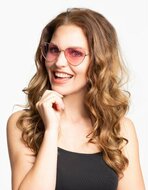 hartjes bril roze