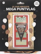 Puntvlag - Abraham 50 - Zwart-Goud