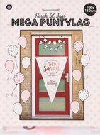 Puntvlag - Sarah 50 - Wit-Roze - 150 x 100 cm