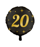 Folieballon Classy - 20 jaar - 45 cm - Helium- en Luchtvulling