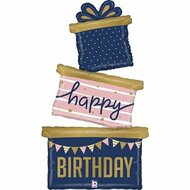 Folieballon - Happy Birthday Cadeautjes