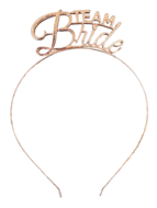 Diadeem Vrijgezellen Feest - Team Bride - Rosé Goud