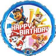 Folieballon - Happy Birthday - Paw Patrol - 45 cm