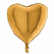 folieballon hart goud